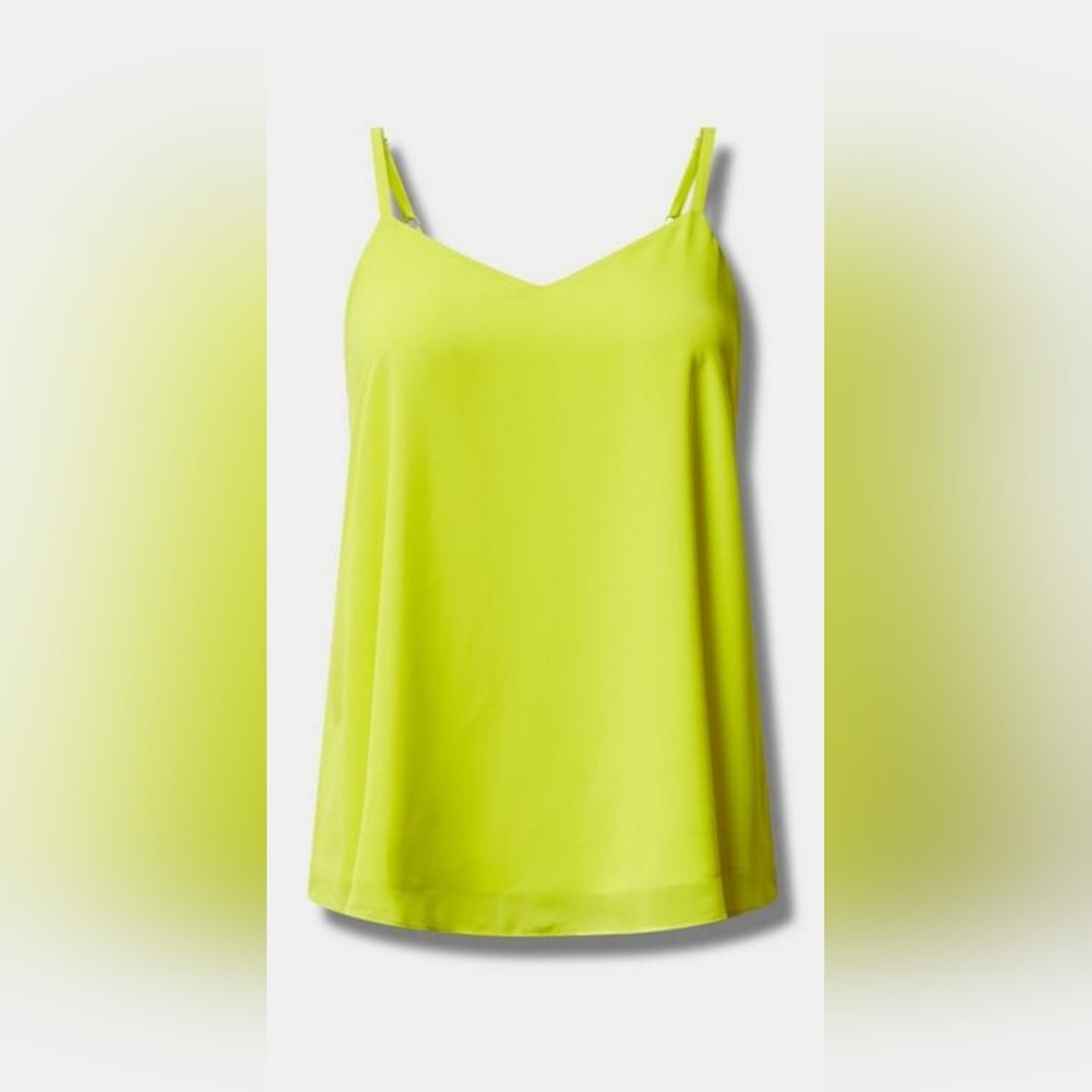 Women's Neon Lime V-Neck Camisole Tank Top